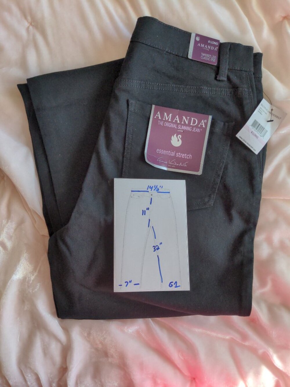 Amanda ~Classic Black ~100% Quality Inspected ~6 Long